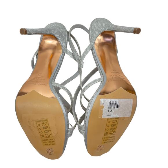 Ted Baker Theanna Lurex Strappy Heel Sandals Silver Size 40.5 - Picture 6 of 7